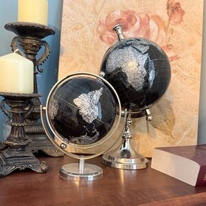 Black and Silver Globe Set